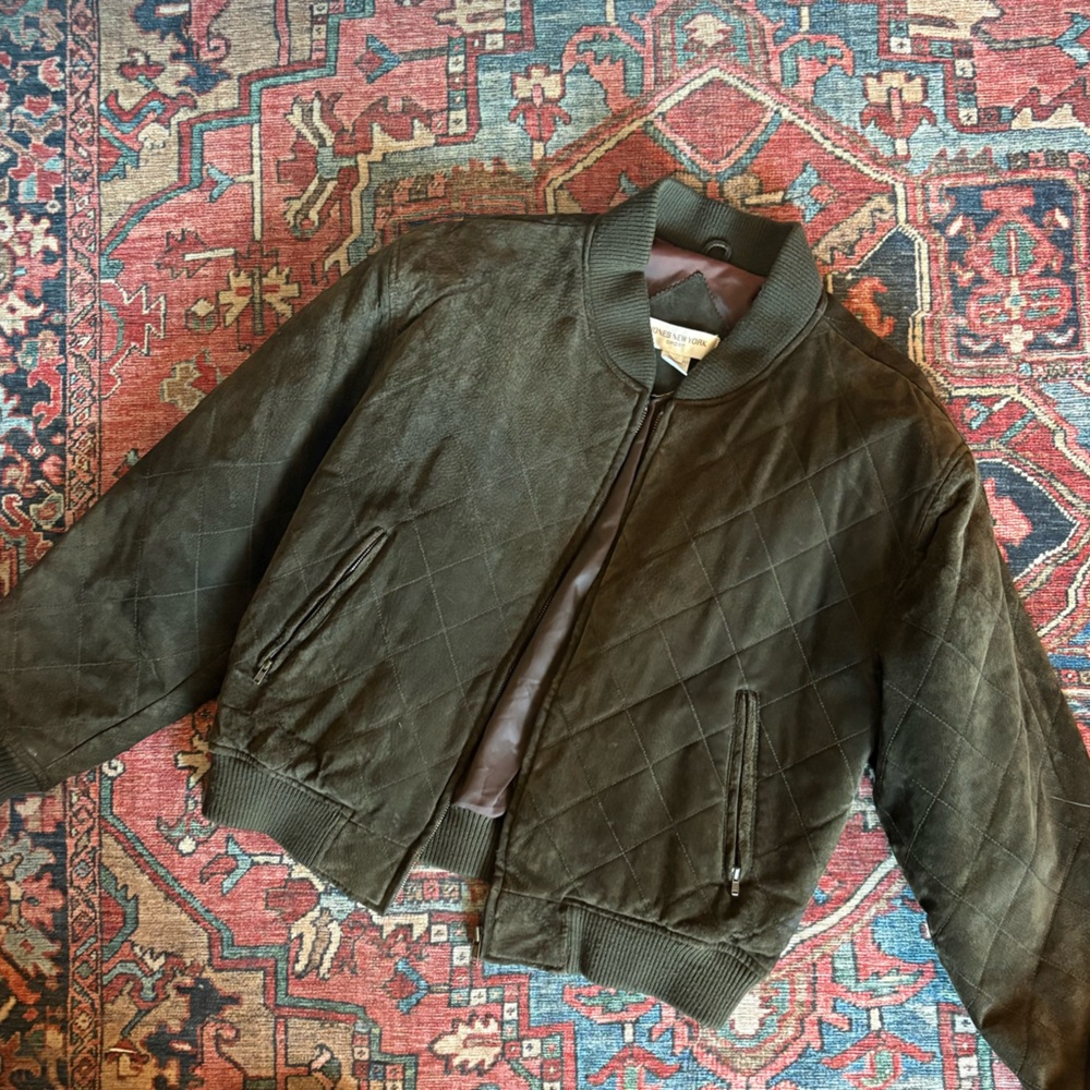 Vintage Jones New York Quilted Leather Jacket!